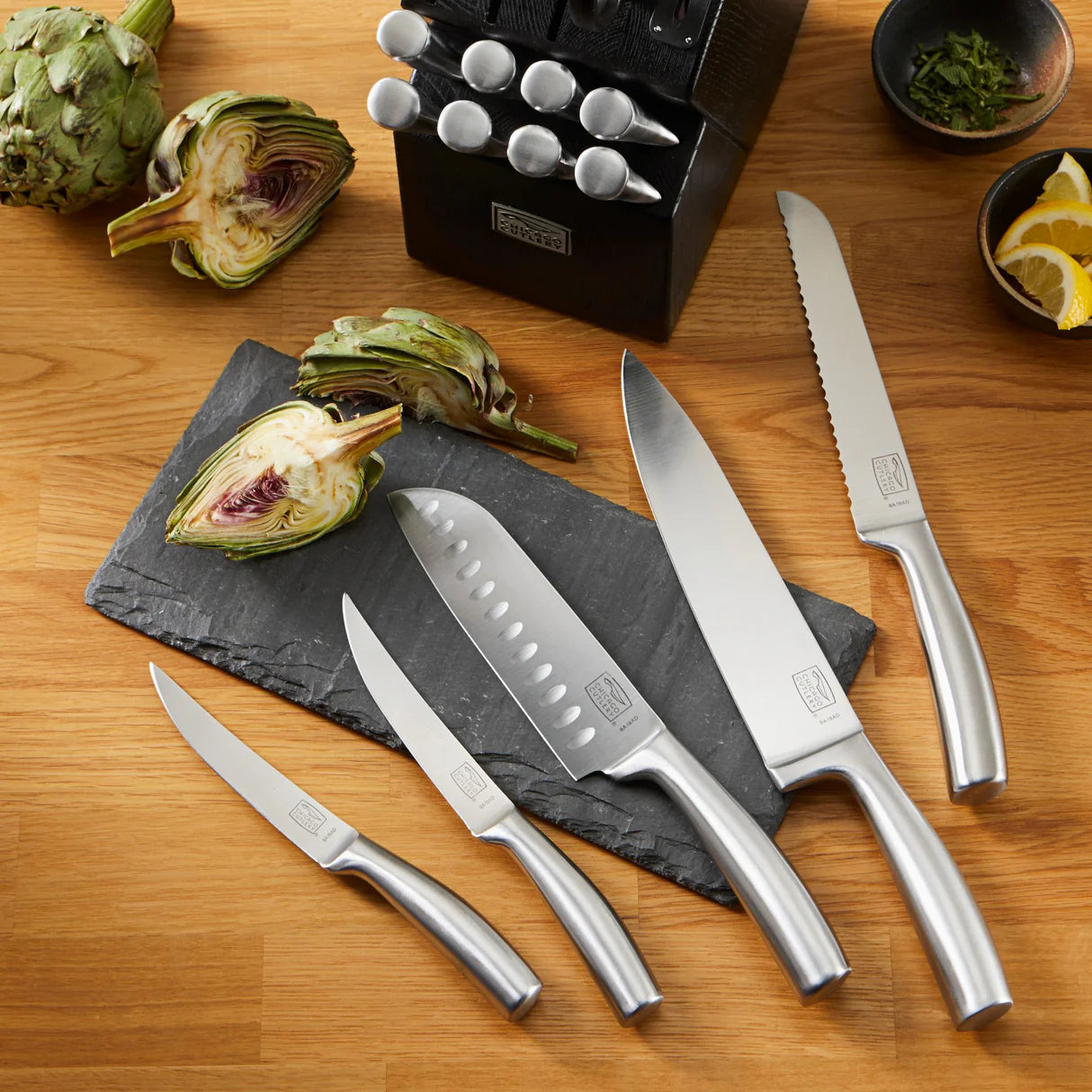 Chicago Cutlery knives on table